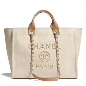 Canvas and Pearl Shopping Bag Tote BRAND NEW WITH Tags